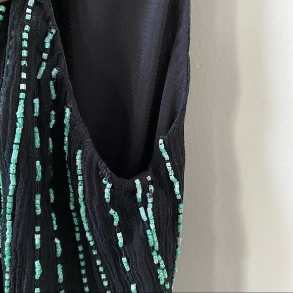 ALICE & Olivia -Micro Beaded Silk Cowl Back Dress - Picture 14 of 14